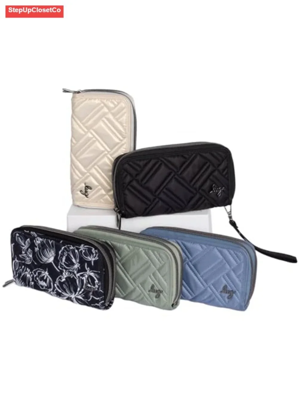 Lug Splits XL Wristlet RFID Wallet, Polyester, 3 Compartments, Removable Strap